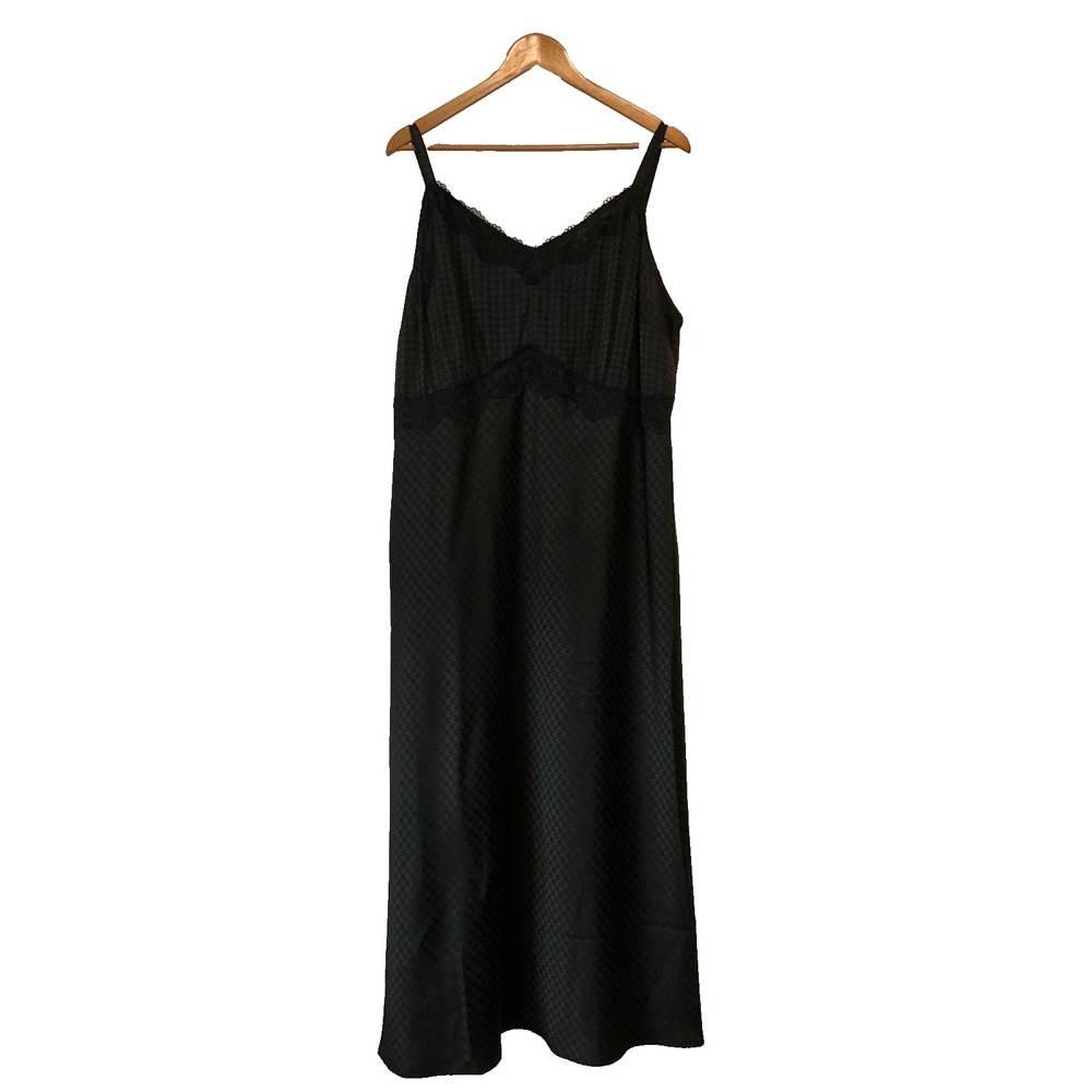 Torrid Jacquard Cami Nightgown Women's 2 Slip Midi Whimsy Goth Fairy Black